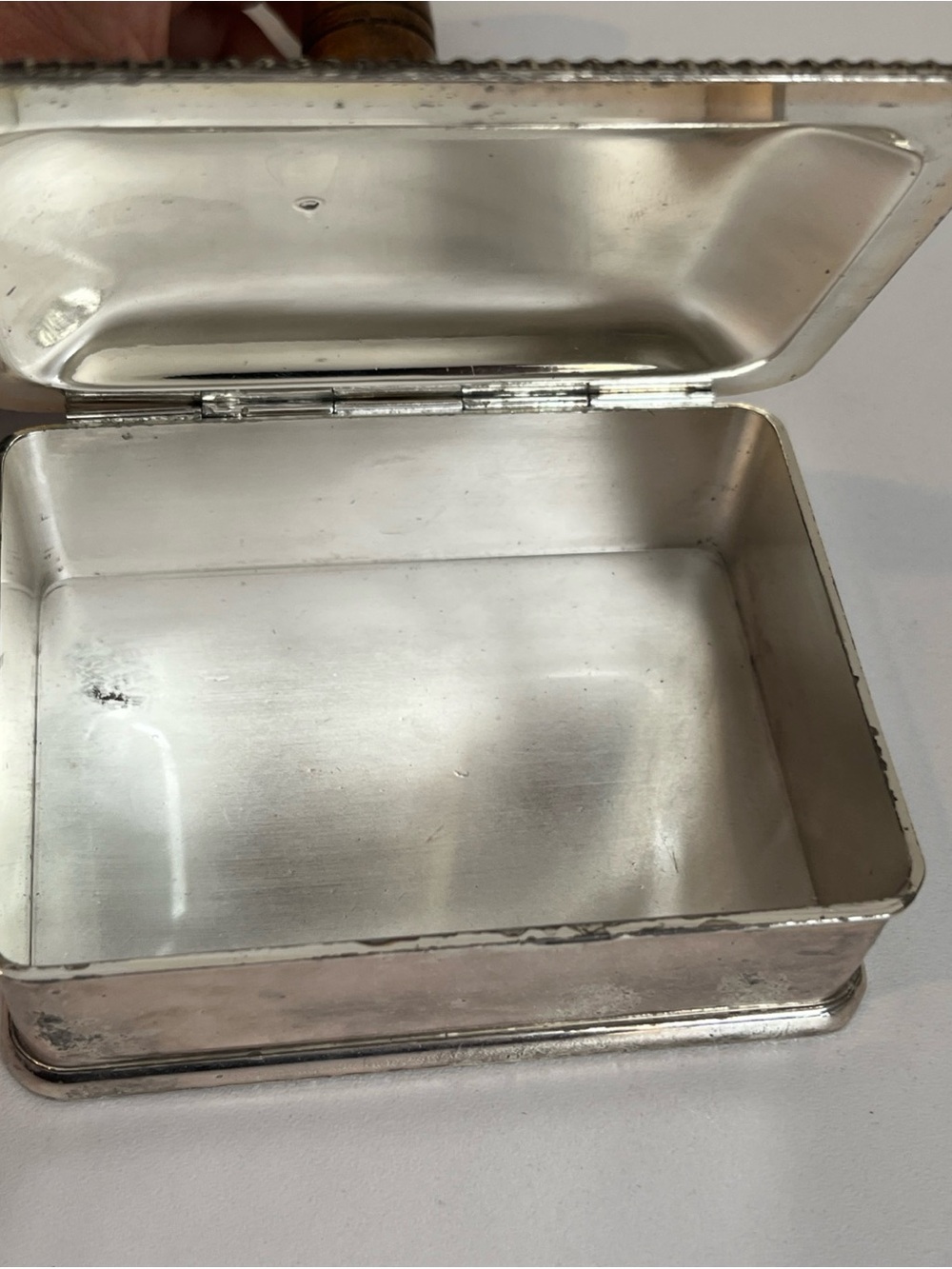 Vintage F. B. Rogers Silver Plated Silent Butler Victorian Ash Crumb Tray 4x3 - Picture 6 of 7